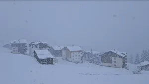 first snow in the alps