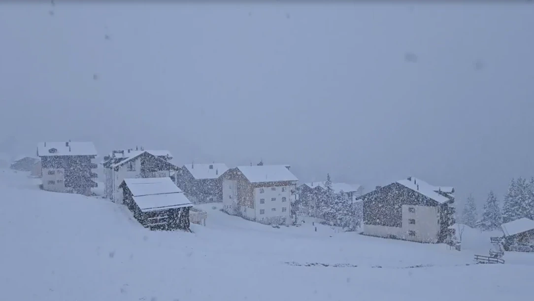 first snow in the alps
