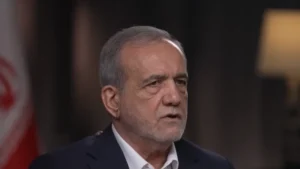 Iranian president Masoud Pezeshkian