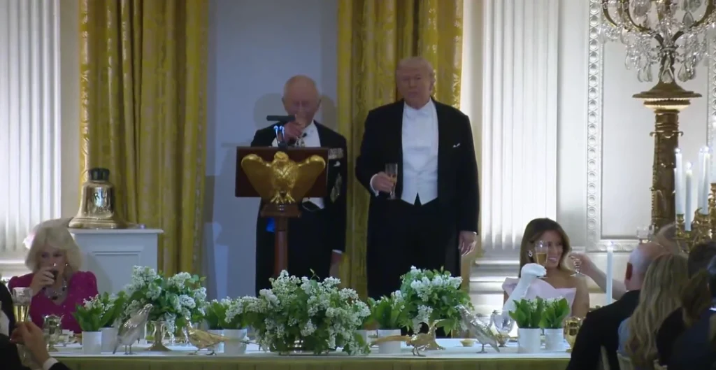 king charles white house dinner