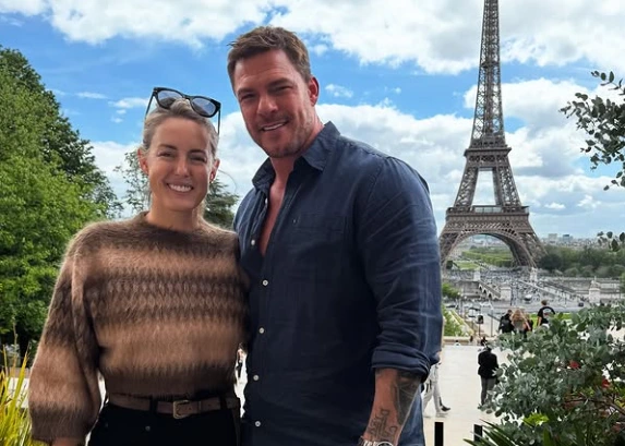 Alan Ritchson with his wife Catherine Ritchson